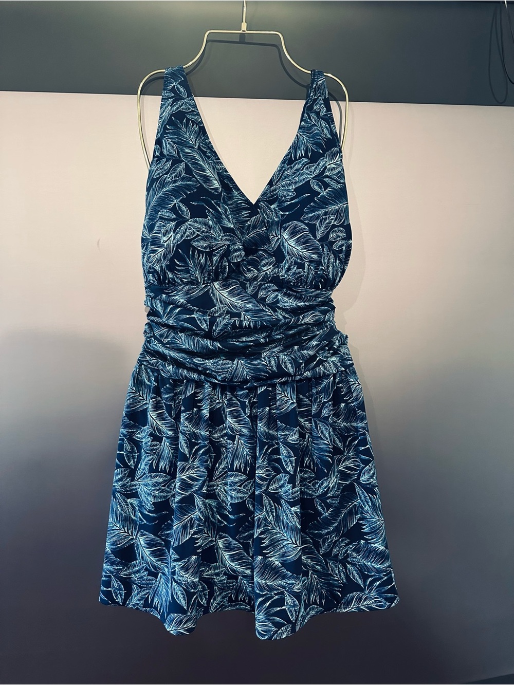 Jinxueer Navy Palms Swimdress